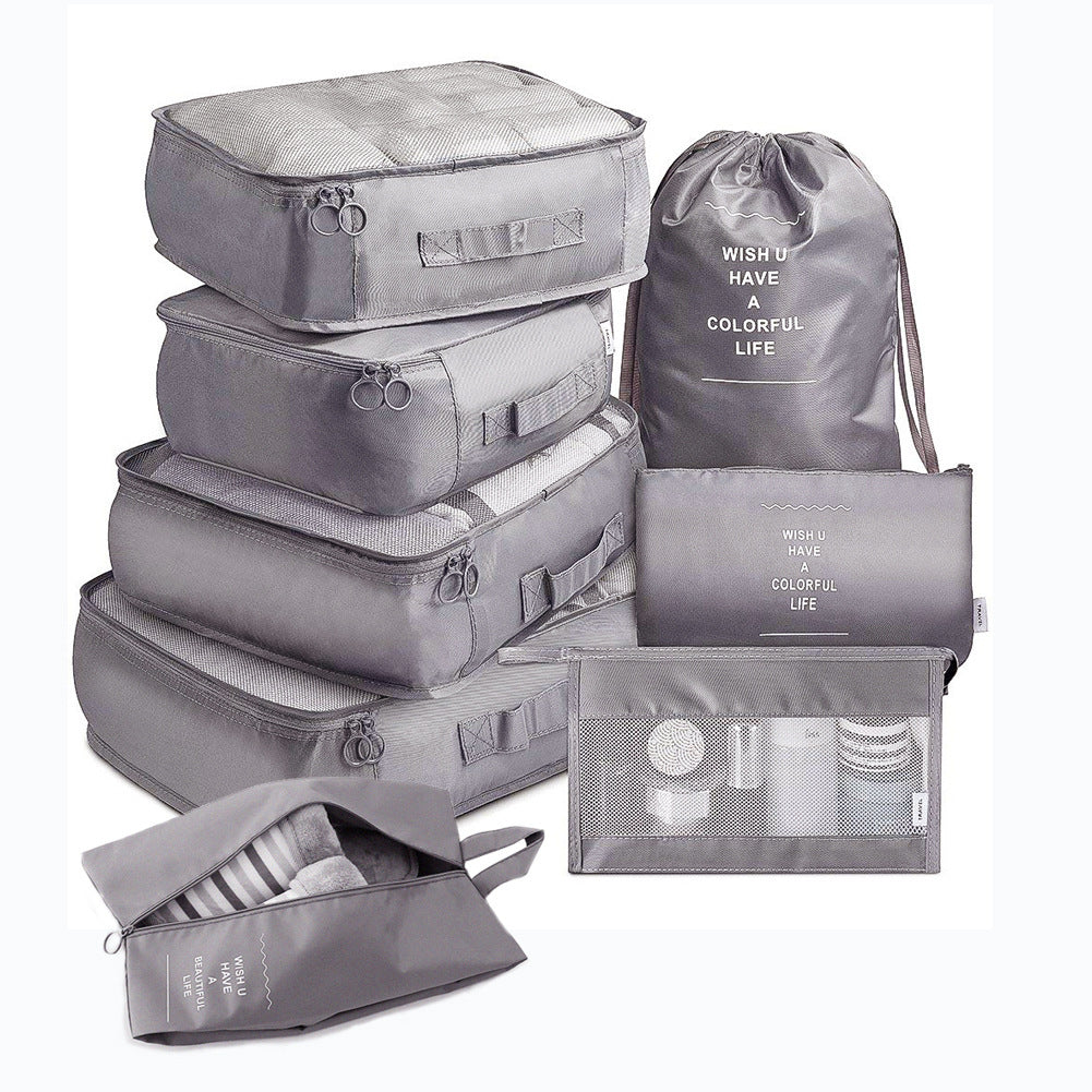 Packing Cube Set · 8 pieces in Grey