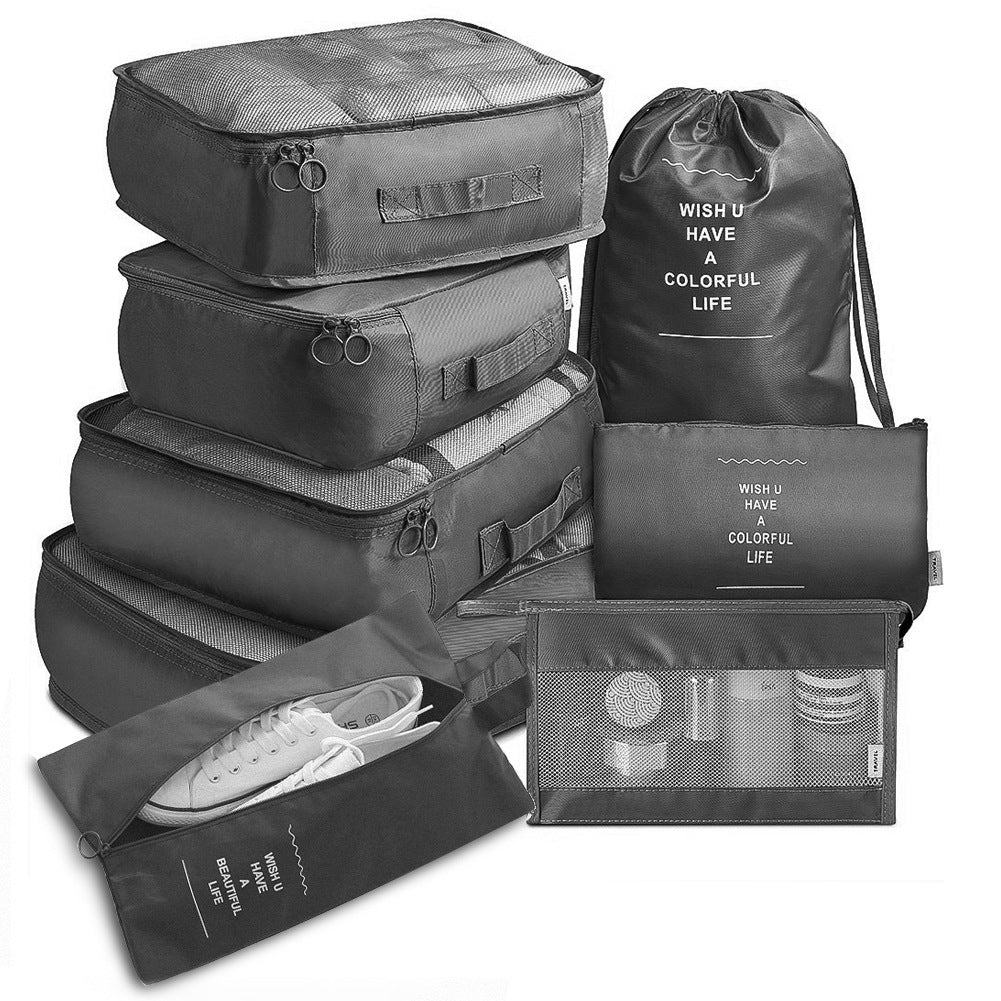 Packing Cube Set · 8 pieces in Black