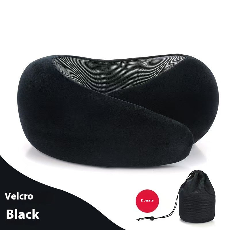 Memory Foam Neck Pillow in Black
