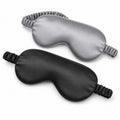 Silk-feel sleep masks in black and grey